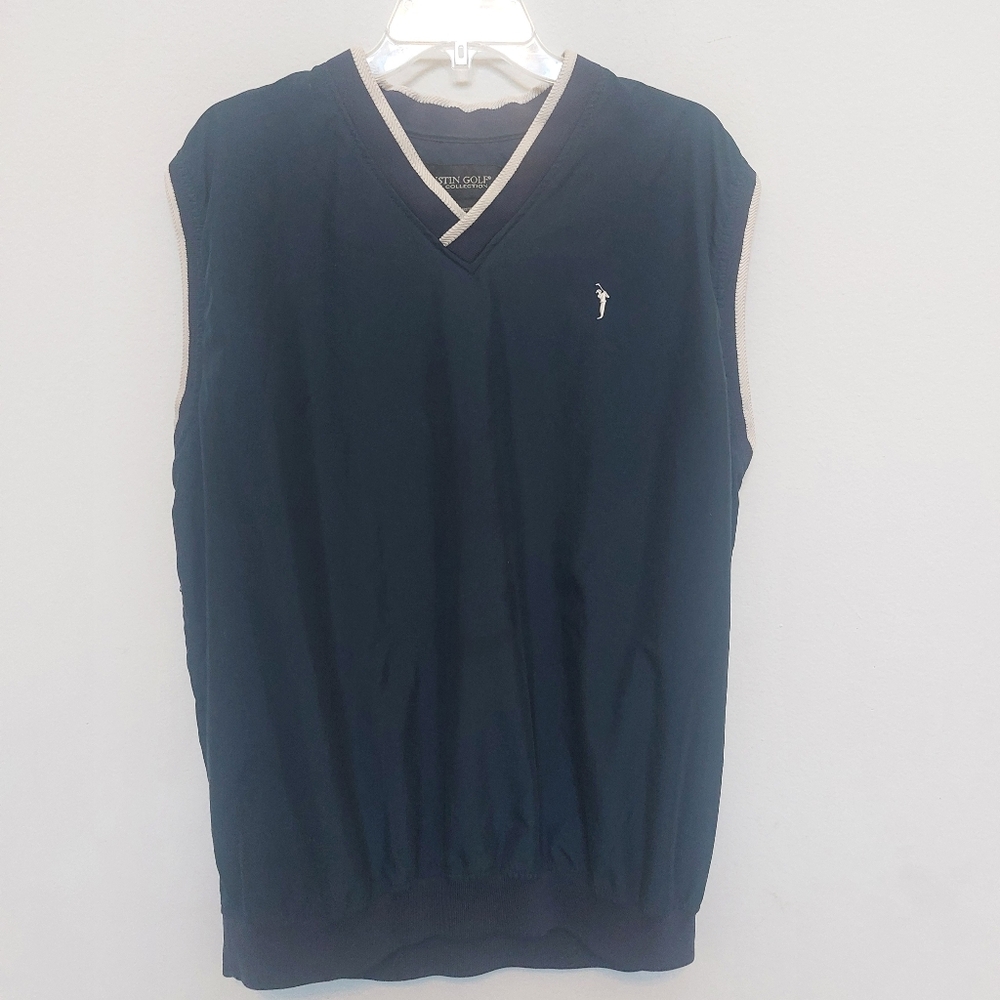 AUSTIN GULF TORE COLLECTION Men's Navy blue Sleeveless V-Neck Top Size Large